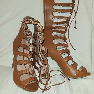 Zigi Tan Lace Up Heels | US Size 10